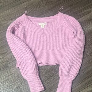 Cozy Lilac V-Neck Sweater